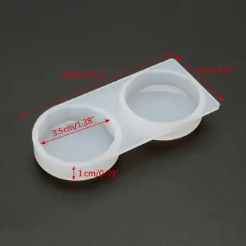

Faceted Organ Round Pendant Silicone Resin Mold Keychain Jewelry Making Tools 634D