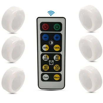 

Cabinet Light Wireless Dimmable Touch Sensor White LED Night Lamps Battery Power Remote Control Suitable for Kitchen Stair