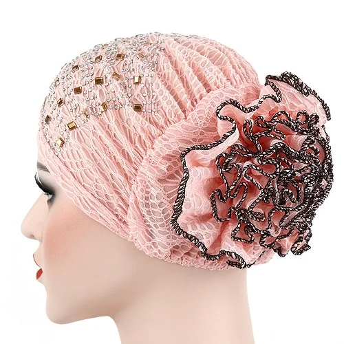 Pink 5 Прямая поставка Новая мода для женщин мусульманский эластичный тюрбан шапка после химиотерапии выпадения волос головной платок обертывание хиджиб шапка - Цвет: Pink