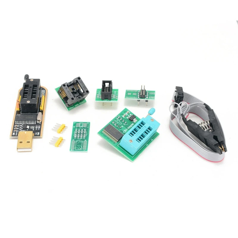 Usb программатор Ch341A+ Soic8 зажим+ 1,8 V адаптер+ Soic8 адаптер