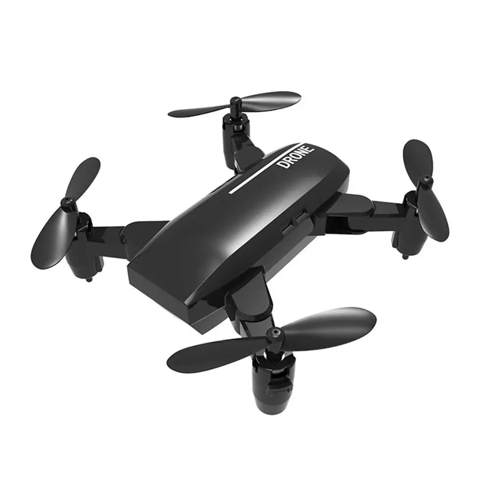 A801 мини складной фиксированный высота квадрокоптера 4 канала с 2MP камера Дрон самолет пульт дистанционного управления игрушка - Цвет: black