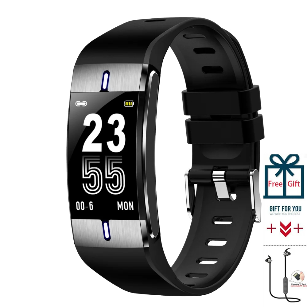 Black Bluetooth Смарт-часы для тела, жира, сердечного ритма, кровяного давления, монитор погоды, браслет для фитнеса, мульти спортивные режимы, браслет - Цвет: Black