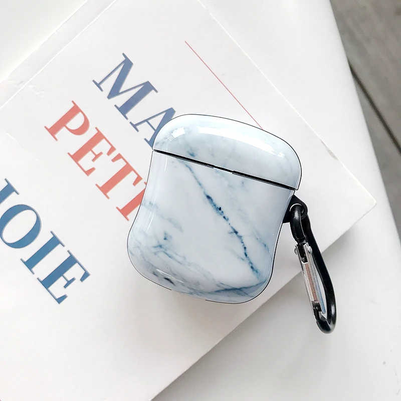 

3D marble Case For Airpods Pro Case Wireless Bluetooth Case for airpod 3 protective Case Cover For Apple Accessories with hook