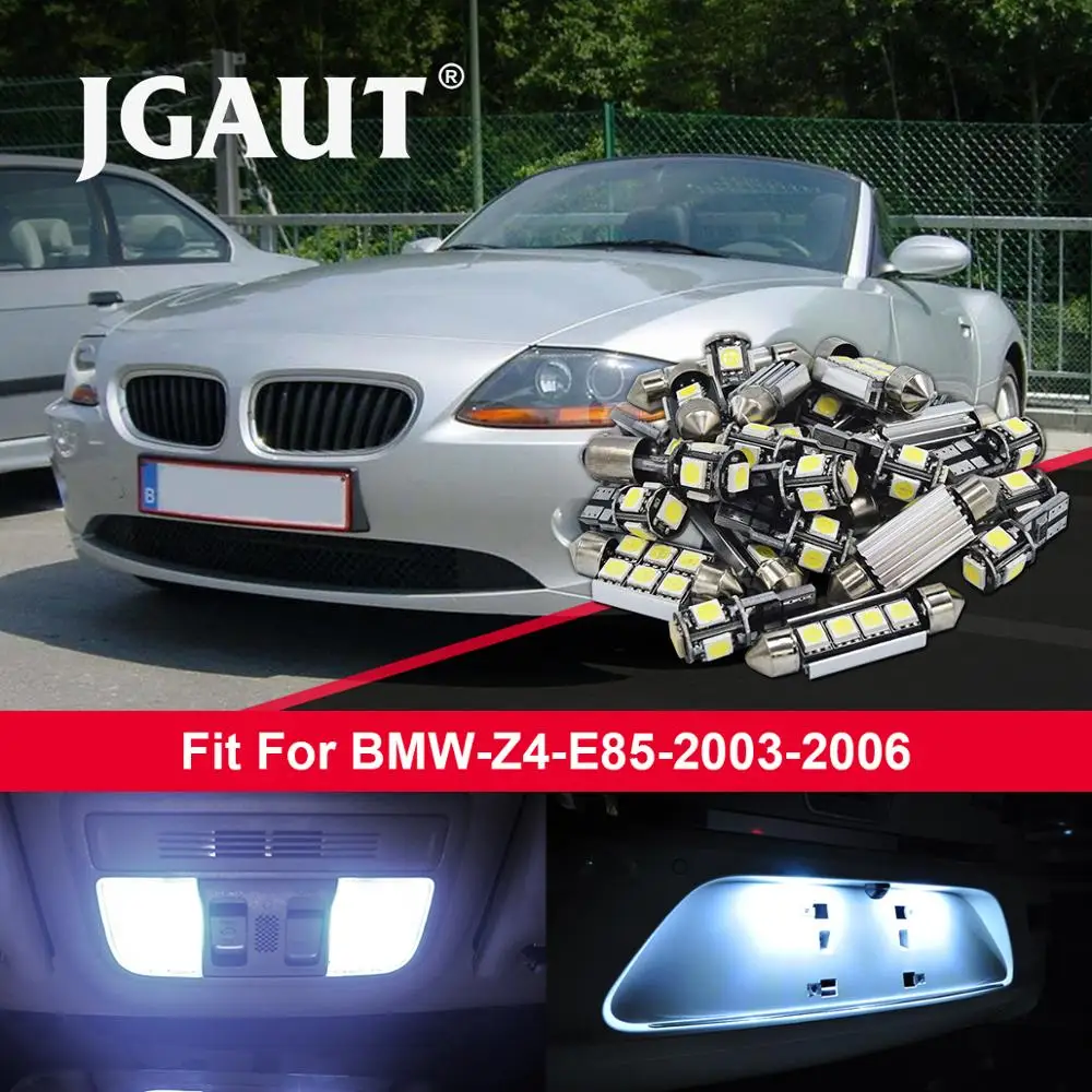 JGAUT 12pcs ERROR FREE White Dome light license plate Car LED Canbus Bulbs Interior Package Kit For B-MW Z4 E85 2003-2006 | Автомобили и