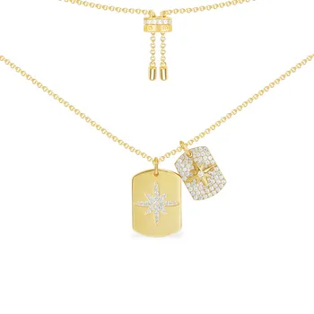 

S925 pure silver high-end micro set multi Pendant with Star Necklace