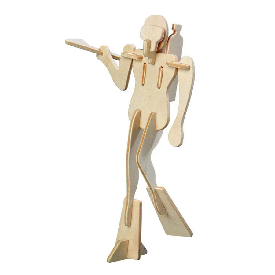

Rescue Team Building Blocks Wooden 3D diver Model Brick Educational Toys For Children Christmas Gift