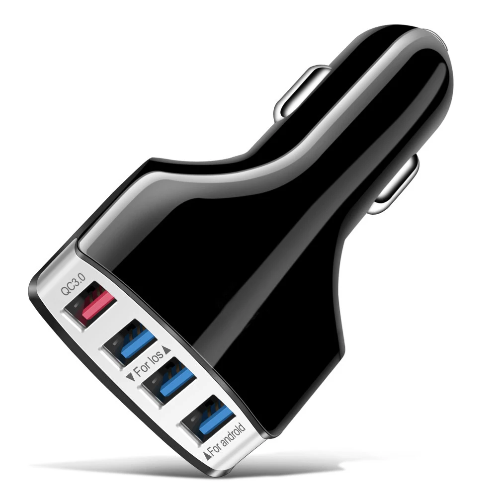 Suhach быстрое зарядное устройство 3,0 Автомобильное зарядное устройство адаптер 7A QC3.0 турбо Быстрая зарядка 4 USB Автомобильное зарядное устройство для мобильного телефона для iPhone Xiaomi