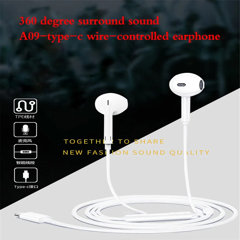 Wired Original Earphone USB In Ear Earphone Headset Mic Volume HUAWEI Mate 10pro 20 X RS P20 Pro Note 10