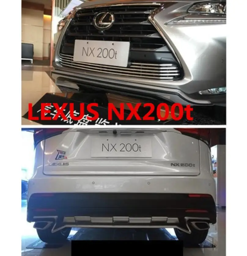 Для автомобильного бампера для LEXUS NX200t NX300h NX200. Высокое качество ABS защитная пластина передняя+ задняя автомобильные аксессуары