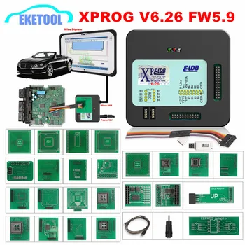 

XPROG V6.26 V6.12 V6.17 V5.86 V5.55 Full Adapter Auto ECU Chip Programming Xprog M 5.55 Metal Box AUTH-0025 Authorized X-PROG
