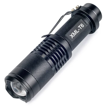 

20pcs/lot SK98 Zoomable CREE XML-T6 Flashlight Portable Adjustable Focus Mini LED Flashlight