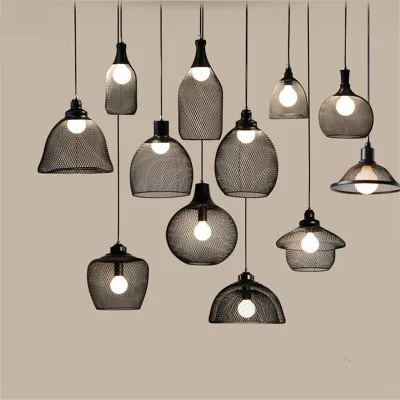 

Modern Minimalist Vintage cage Pendant Lights Cafe/Bar/window/loft Lamp multi style Pendant Lamps Decoration Indoor Lighting E27