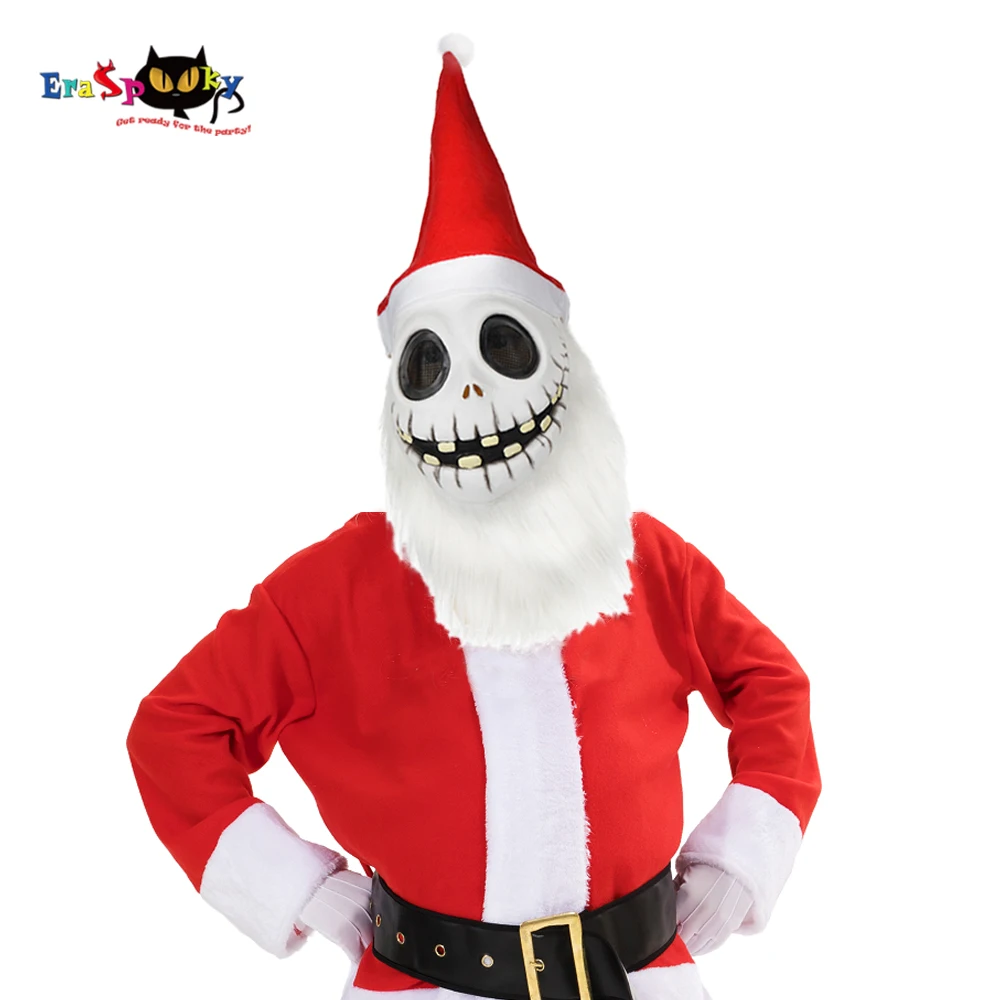 observación Descuidado cuenca Eraspooky-Disfraz de Papá Noel de pesadilla antes de Navidad, disfraz de  Jack Skellington, máscara facial de látex, sombrero de Calavera, fiesta de  año nuevo de lujo - AliExpress