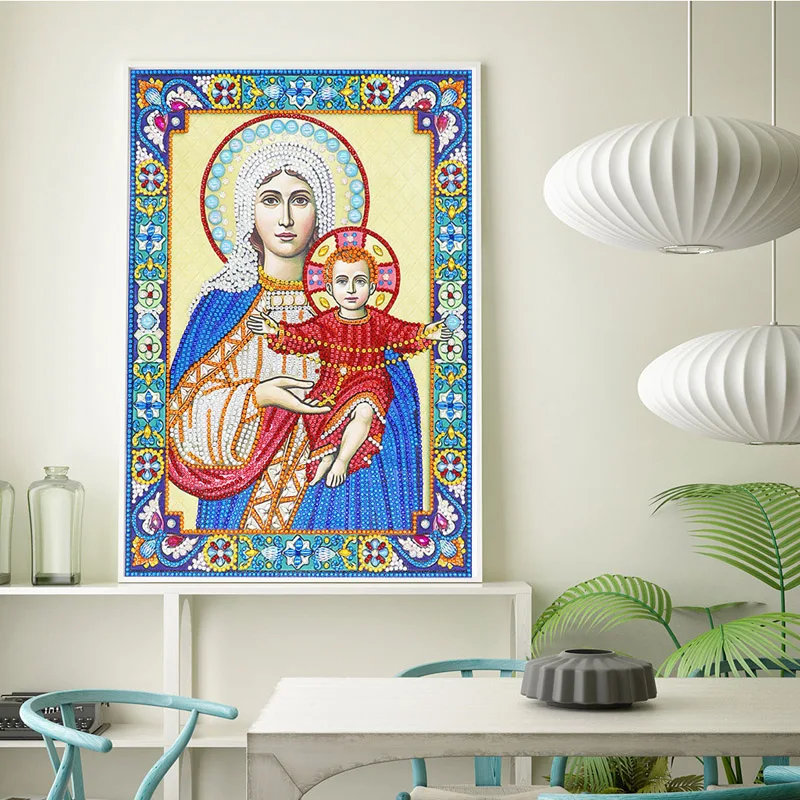 5D DIY Diamond Painting Icon Diamond Embroidery Mosaic Big Bead Pearl Glass Stone Drill Sale New Decor (10)