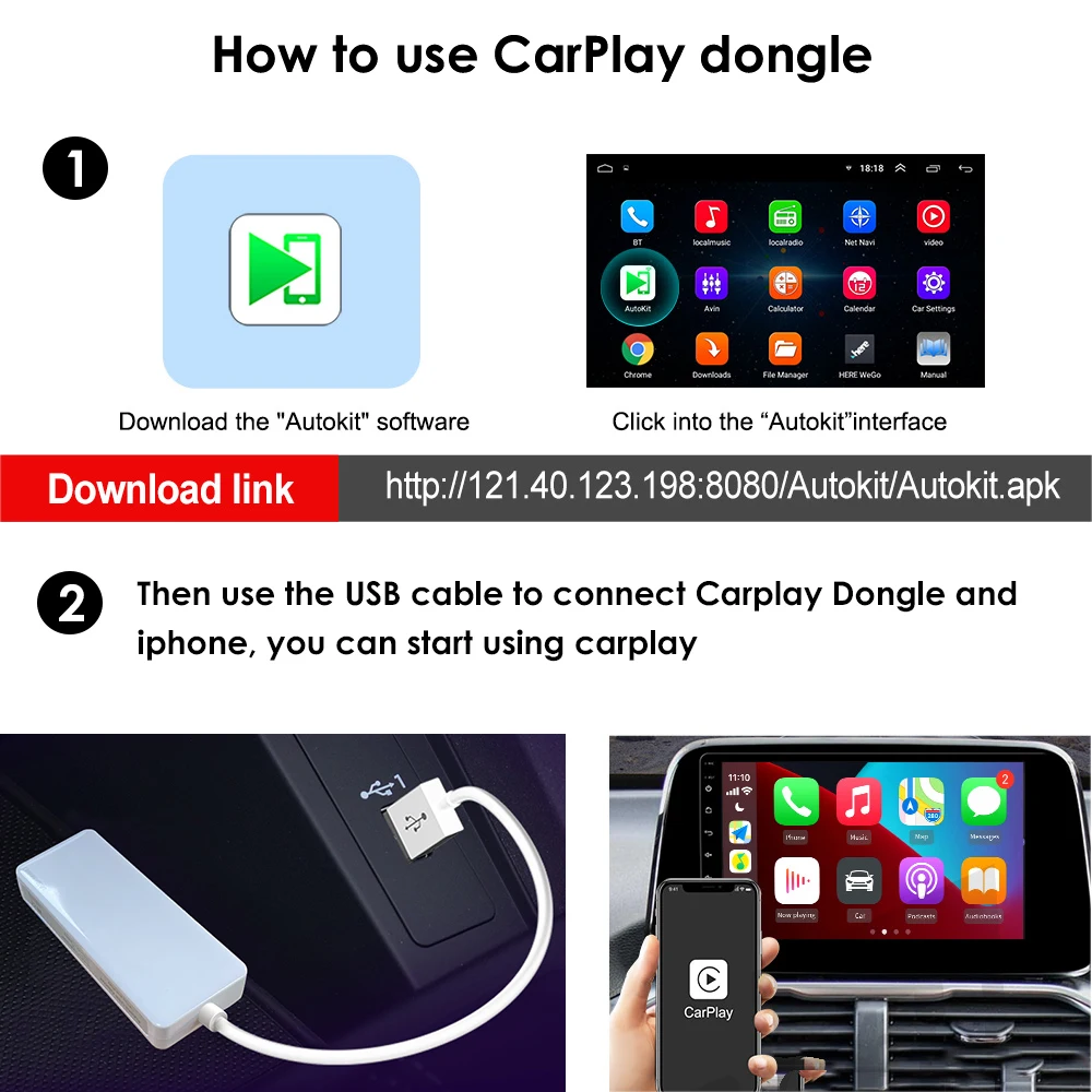 Modificar a tela do Android, carro Ariplay
