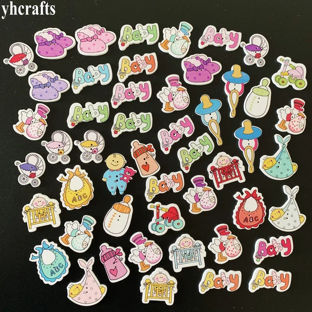 4sheets/78pcs Baby Scrapbook Stickers For Photo Albums Envelopes