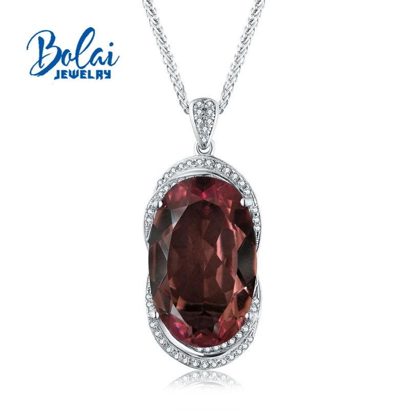 diaspore pendant Bolai, подвеска с драгоценным камнем, меняющая цвет, Стерлинговое Серебро 925 пробы, создана diaspore zultanite, цветная Большая подвеска для девочек, повседневная одежда - Цвет камня: diaspore pendant