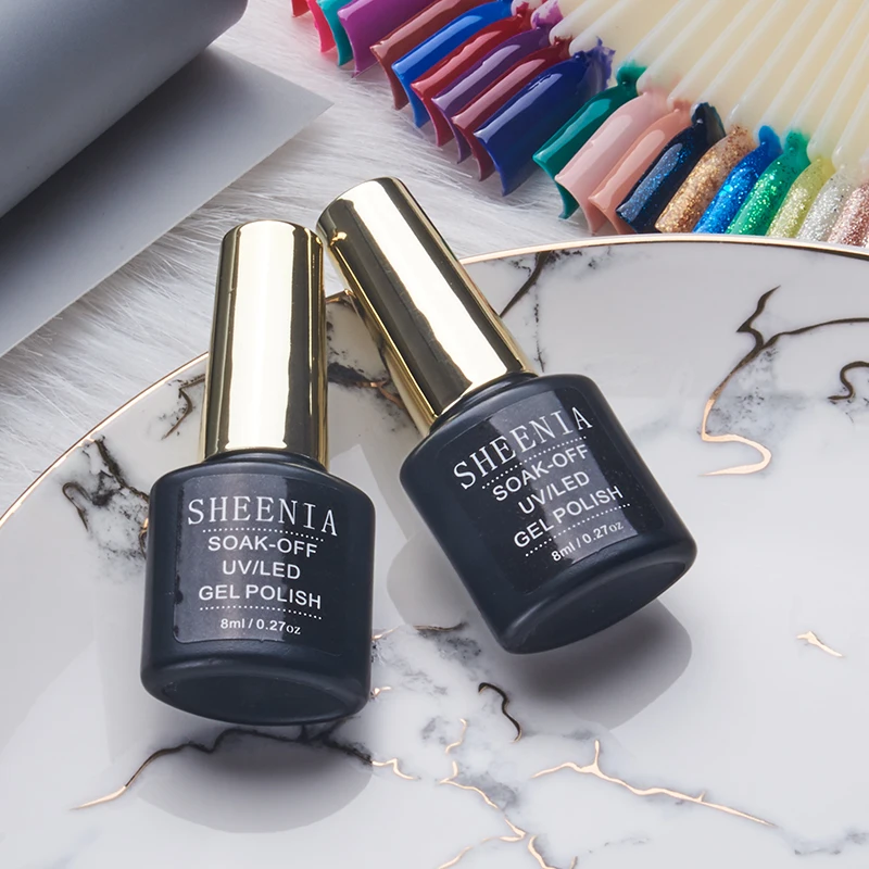Sheenia 16ml rubber top coat and base coat UV LED base top gel soak off long lasting gel Lacquer 5