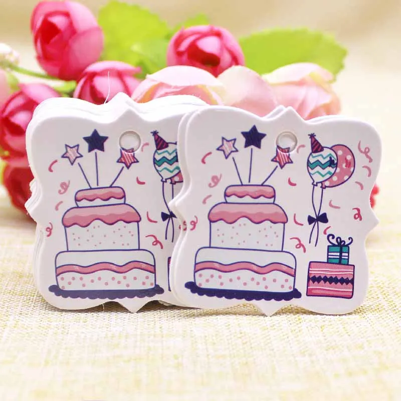Wedding Paper Gift Label Tag 50pcs DIY Party Hang Tags Birthday Wedding Favors Gift Decorative Supply