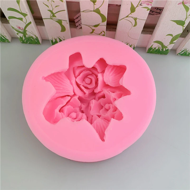 3D силиконовые формы в форме цветка DIY для мыла ручной работы инструменты