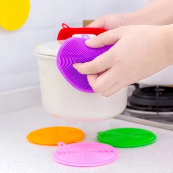 

Silica Gel Scouring Pad Dishcloth Kitchen Household Cleaning Brush Household without Leaving Oil Brush a Bowl Brush Pot Silica G
