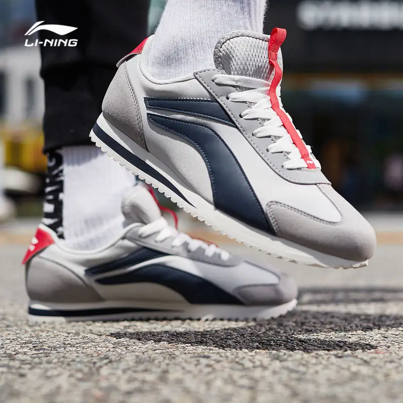 Мужские повседневные кроссовки Li Ning Классические Легкие в стиле ретро с