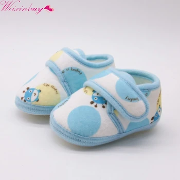 

Cute Baby Soft Bottom Walking Shoes Boy Girl Milk Cow Print Winter Warm Anti-Slip Sneakers 3-12 M кроссовки