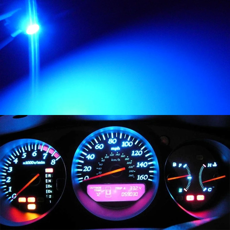HOUTBY 10 X Blue Car T4/T4.2 Neo Wedge LED Bulb Cluster Instrument Dash Climate Gauge Light HOUTBY 10 X Blue Car T4/T4.2 Neo Wedge LED Bulb Cluster Instrument Dash Climate Gauge Light