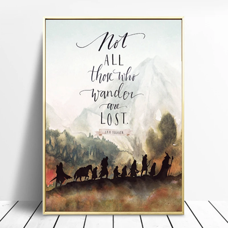 Toile De Peinture Film De Litterature Fantaisie Citations J R R Tolkien Imprimes Et Affiches D Art Mural Pour Decoration De Maison Aliexpress