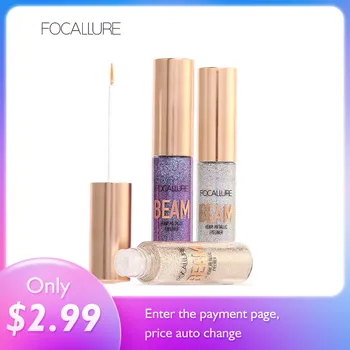 

FOCALLURE New Arrivel 5 Colors Glitter Eyeliner Eyeshadow For Easy to Wear Waterproof Liquid Eyeliner Beauty Eye Liner Makeup