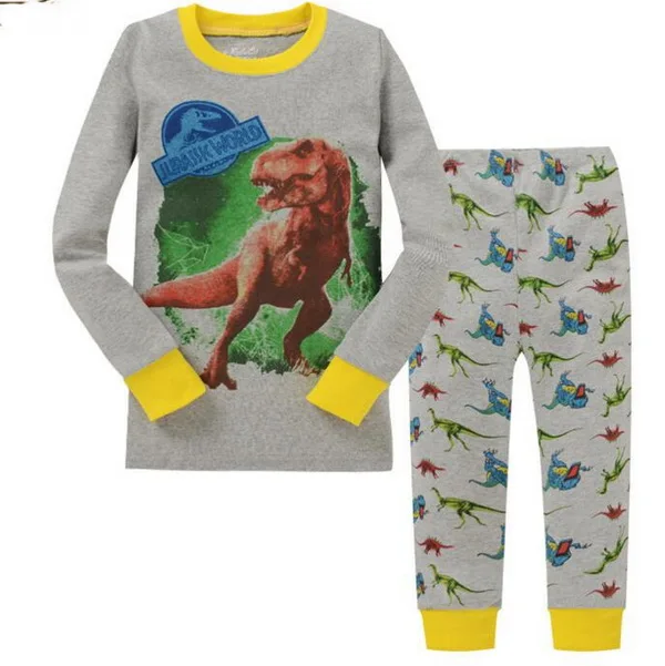 color at picture Детские пижамы комплекты детской одежды одежда для маленьких мальчиков и девочек пижамы для маленьких мальчиков и девочек, топы с длинными рукавами с героями мультфильмов+ штаны, 2 предмета, одежда для сна - Цвет: color at picture