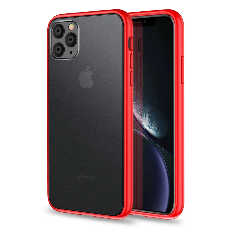 Red Роскошный скраб мобильный чехол для телефона для iPhone 11/11 Pro/11 Pro Max iPhone X/Xs Max iPhone XR - Цвет: Red