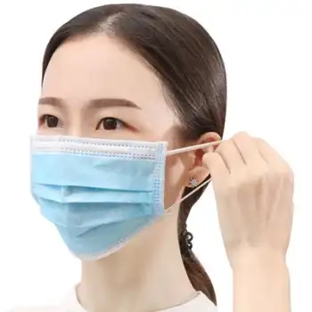 

10/30/50/100pcs Anti Face Mask Disposable Blue Prevent Bacteria MouthNon-Woven 3-layer Filter Anti-dust Mouth Nose Proof Mask