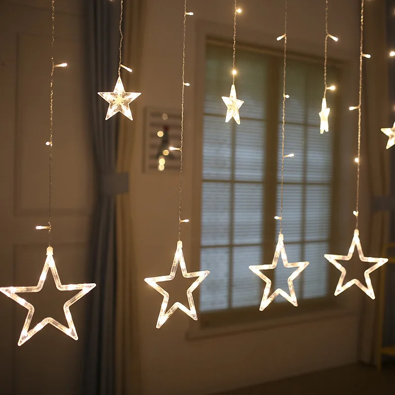 

LED Colored Lamp Flashing Light String Lights Ice Bar Curtain Lights Holiday Christmas Wedding Decorative Lights Stars Light Pen