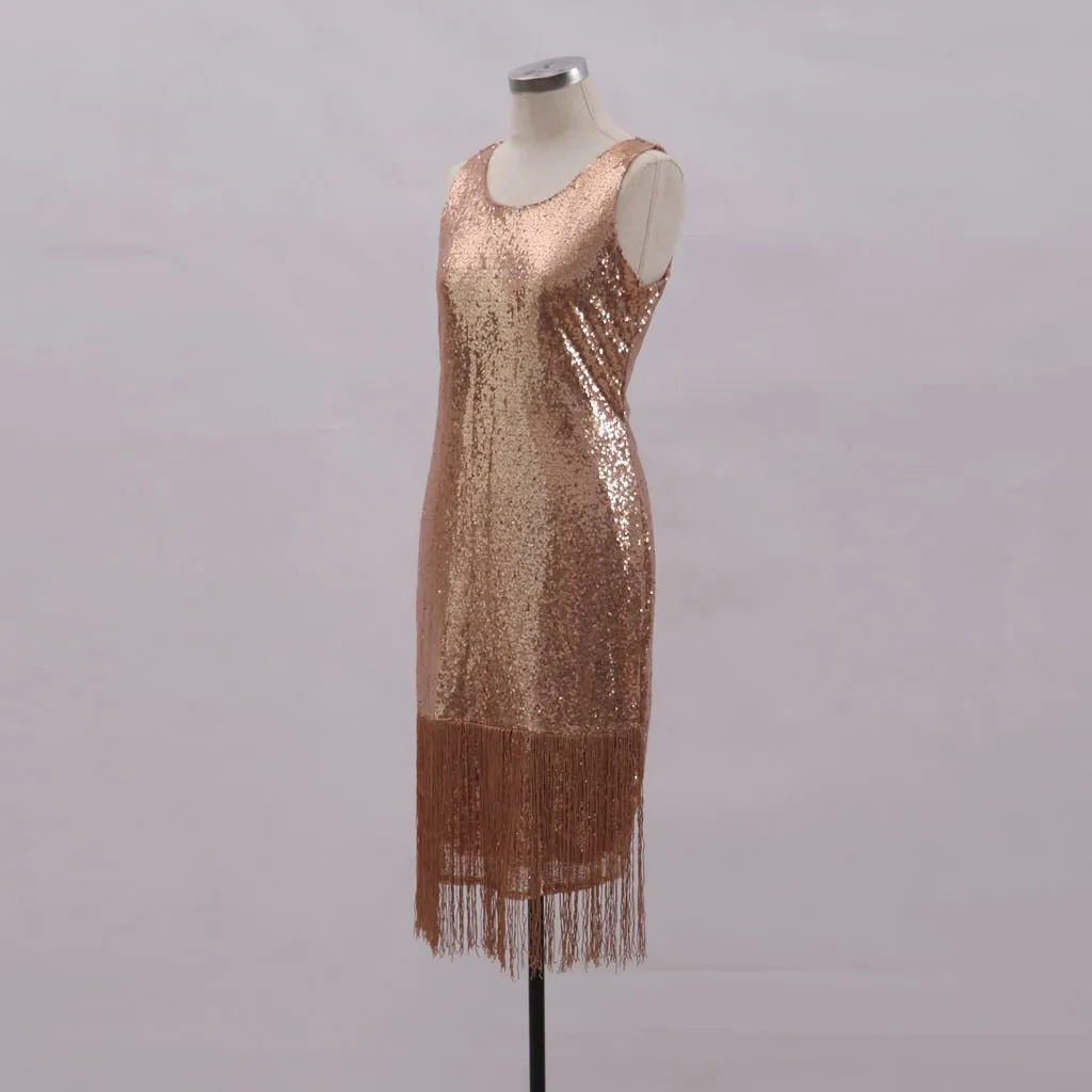 Vestidos, сексуальное женское платье, вечерние, без рукавов, с блестками, с кисточками, платье для невесты размера плюс, ropa mujer sukienki robe hiver femme