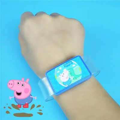 Peppa игрушки "Свинка" Джордж Свинка Пеппа семейный набор папа мама фигурка оригинальная Pelucia аниме Свинка Пеппа вечерние украшения игрушки - Цвет: Watch