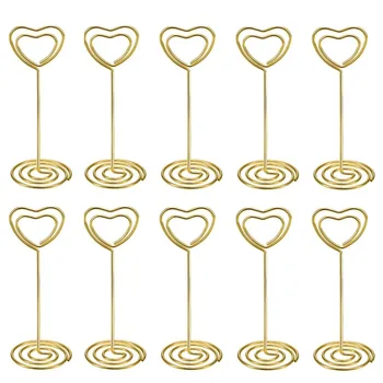 

10pcs Table Name Number Holders Place Card Holder Stands Paper Menu Clips Picture Memo Note Photo Holder Wedding Decorations