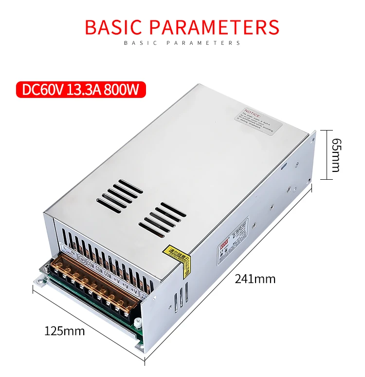 NVVV S-800-60v 13.3a импульсный источник питания ac/dc силовой трансформатор имеет достаточную мощность