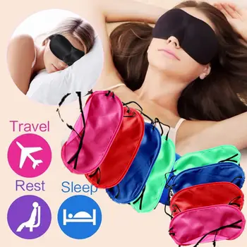 

GIFT dalang 1PC FOLLOW STORE Pure Silk Sleep Eye Mask Padded Shade Cover Travel Relax Aid