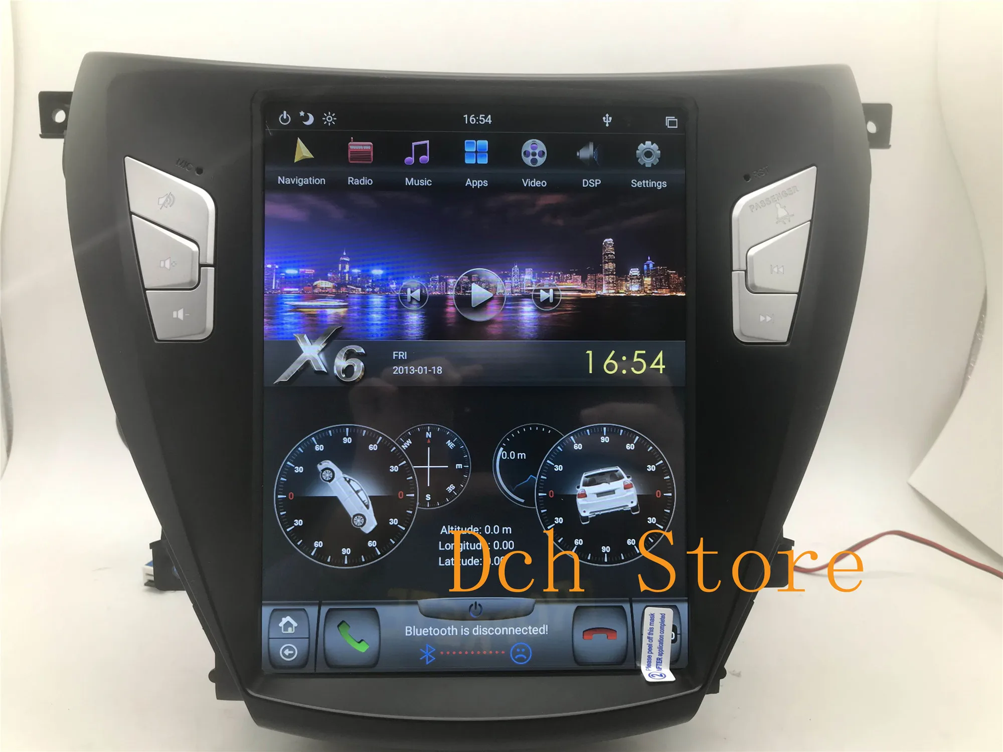 10 4 ''вертикальный экран Tesla Style Android 9 0 автомобильный DVD GPS плеер для hyundai elantra 2012