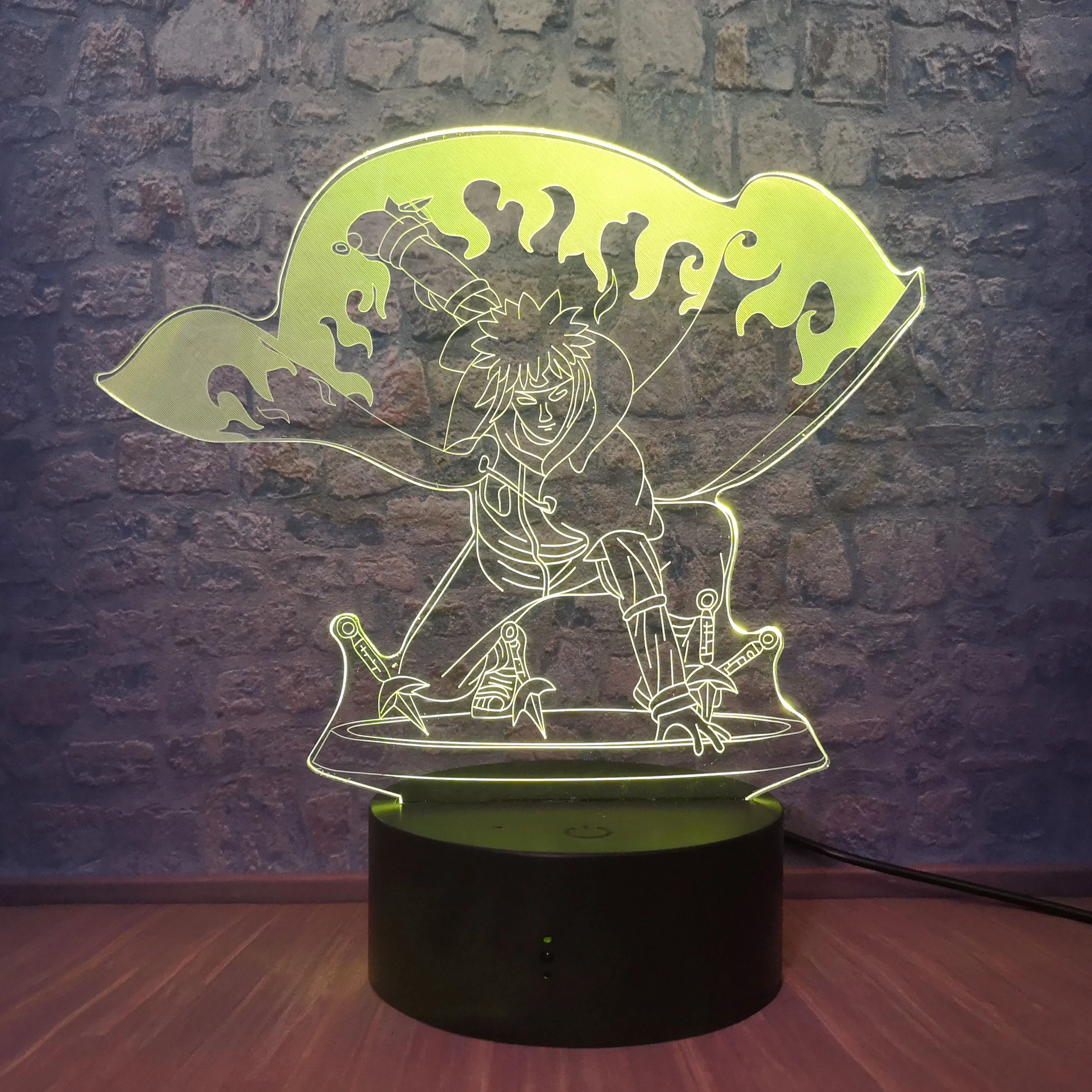 Naruto Night Light 7 Color Changing LED Bedside Lighting Namikaze Minato Model Desk lamp Home Decor Bulbing Teen Xmas Gifts