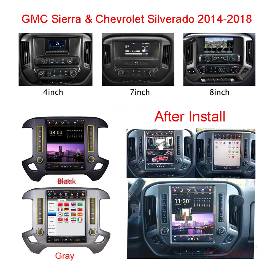 Wekeao вертикальный экран Tesla стиль 12,1 ''Android автомобильный Радио gps навигация для Chevrolet Silverado GMC dvd-плеер автомобиля