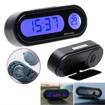 

Car electronic clock thermometer luminous thermometer blue LED thermometer schedule