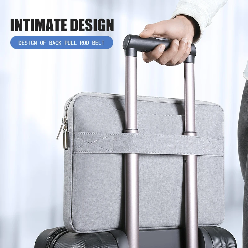 Bolsa do Portátil 13.3 15.6 14 Polegada Notebook Case Manga à Prova d Água para o Macbook Air Pro 13 15 Computador Ombro Bolsa Maleta Bolsa - Imagem 2
