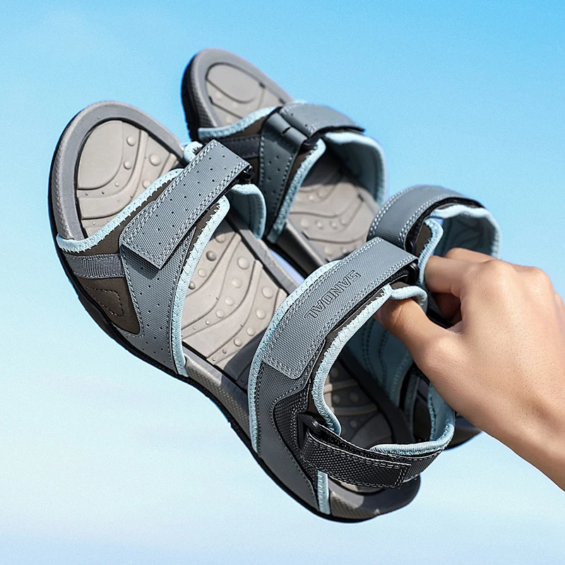 New Summer Men Shoes Classic Men Soft Sandals Breathable Roman Style Male Canvals Beach Sandals Water Shoes Large Size 46