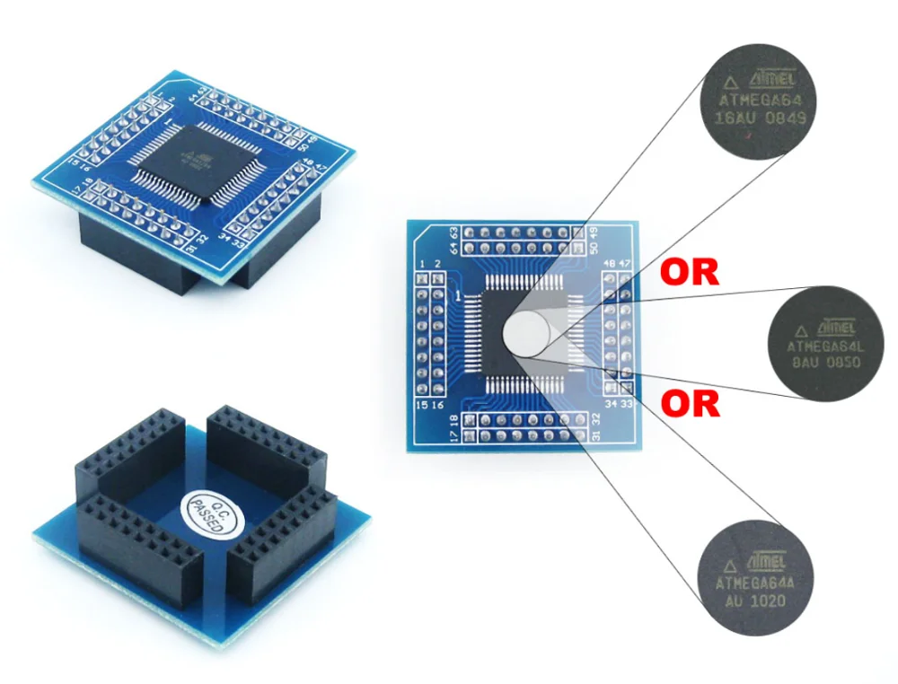 STK128 + стандартная макетная плата ATmega128A ATmega128 Atmel AVR стартовый комплект полный