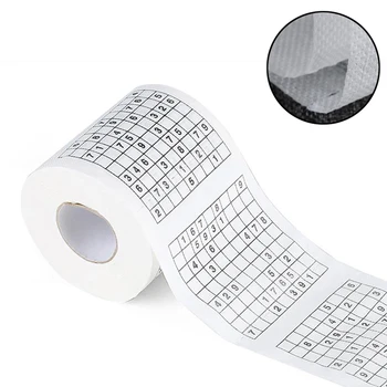 

240 Sheets/roll Practical New Number Sudoku Roll Toilet Paper 2-Layer Wood Pulp Soft Toilet Paper Home Rolling Paper