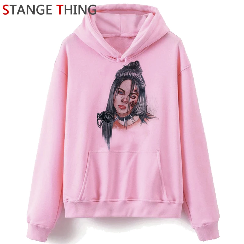 Billie Eilish Bad Guy Harajuku модная забавная толстовка с капюшоном с рисунком из мультфильма для женщин Ullzang хип хоп 90s толстовка с рисунком уличные толстовки женские - Цвет: H3317