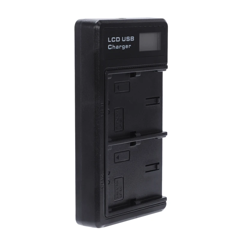 2 шт. Lp E6 батарея и двойное зарядное устройство с Usb светодиодным дисплеем для Canon