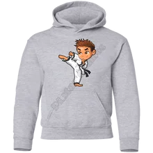 

Karate Cartoon Kids Hoodies 3D Printed Kids Sweatshirt Child Long Sleeve Boy For Girl Gray Pullover Drop Shipping